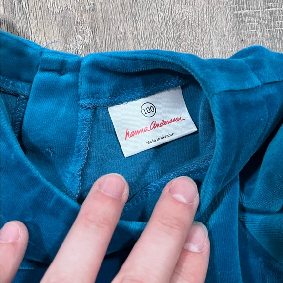 Hanna Andersson Blue Velvety Long Sleeve Dress size 4 - Picture 2 of 4